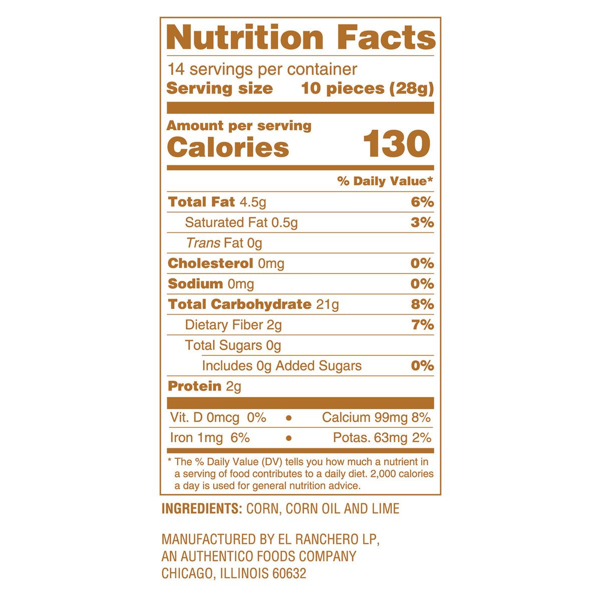 El Ranchava® UNSALTED Tortilla Chips